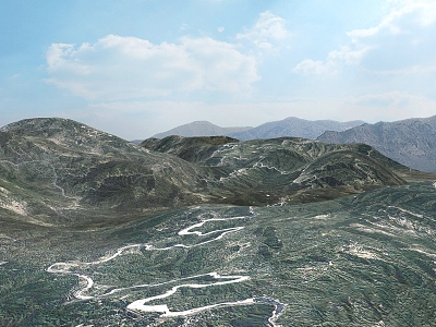 Modern Mountain Range Mountain Peak Mountain Terrain Mountain Geography Mountain Geomorphic Mountain Forest Park Natural Mountain Background Mountain Micro-terrain 3d model