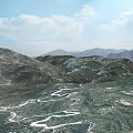 Breathtaking Mountain Range With Winding River And Green Vegetation Under Blue Sky