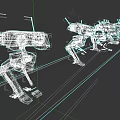 Electric Toy Robots With Mechanical Legs And Assorted Colorful Standing Designs