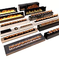 Modern Fireplaces With Various Designs And Realistic Flame Effects For Interior 3d model