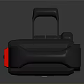 Red And Black Electric Jackhammer With Handle And Metal Chisel Bit For Construction