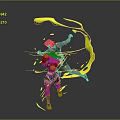 Dynamic Fighting Characters With Purple Hair Black Gold Outfits And Yellow Energy Effects