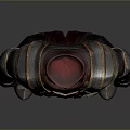 Medieval Warrior Battle Armor With Metallic Finish Red Lining And Golden Accents