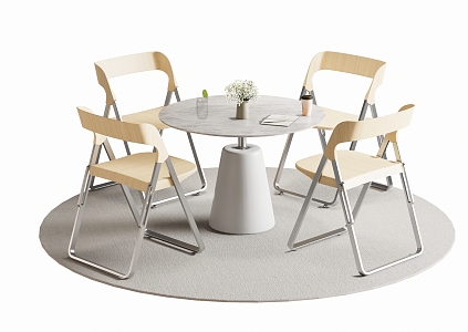 Modern Leisure Tables and Chairs Negotiation Tables and Chairs Dining Tables and Chairs 3d model