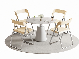 Modern Leisure Tables and Chairs Negotiation Tables and Chairs Dining Tables and Chairs 3d model