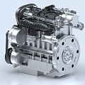 Engine 3D Model Featuring Mechanical Structure With Detailed Components And Technical Design 3d model