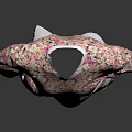 Women's Floral Print Short Sleeve V Neck Top With Gray Skirt Outfit Set