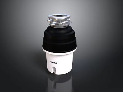 High Performance White PC Power Supply With Silver Top And Black Middle Section 3d model