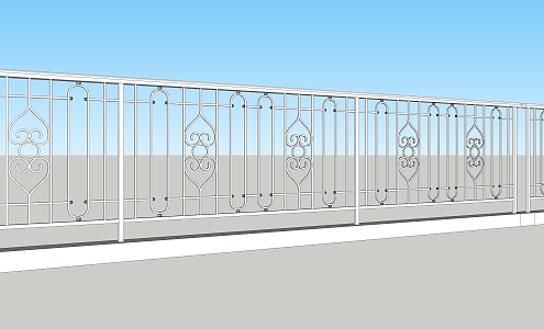 Modern Railing 3d model