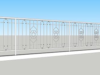 Modern Railing 3d model