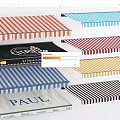Colorful Striped Awnings With Various Designs For Outdoor Spaces And Brand Logos