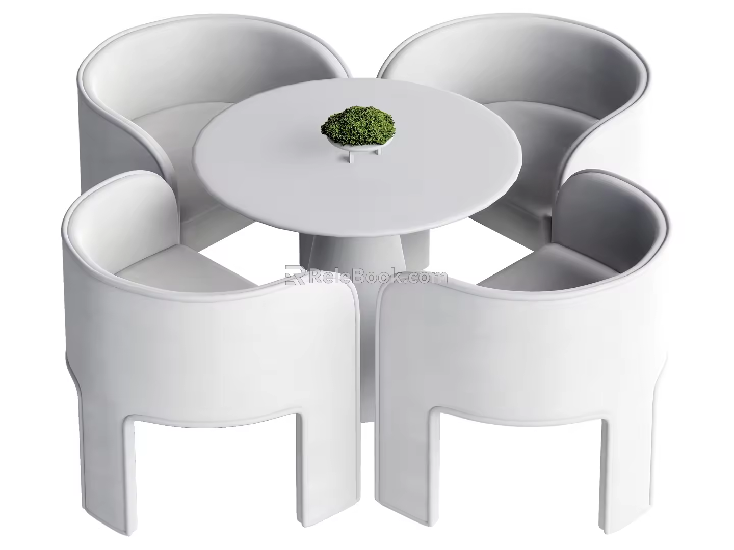 Modern Casual Table and Chair Combination Dining Table and Chair 3d model