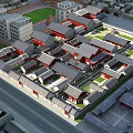 Ancient Architecture With Traditional Gray Roofs Red Walls Surrounded By Modern Buildings And Green Spaces