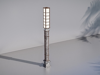 New Chinese Landscape Lamp 3d model