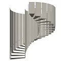 modern revolving staircase 3d model