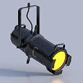 Black Metal Decorative Spotlight Light with Yellow Illumination and Bracket Design