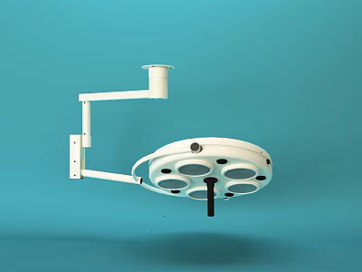 Wall Mounted Medical Surgical Shadowless Lamp With Circular Design And Multiple Lamp Holes 3d model