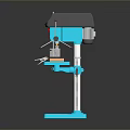 Blue Industrial Drill Press With Stable Base Column And Worktable