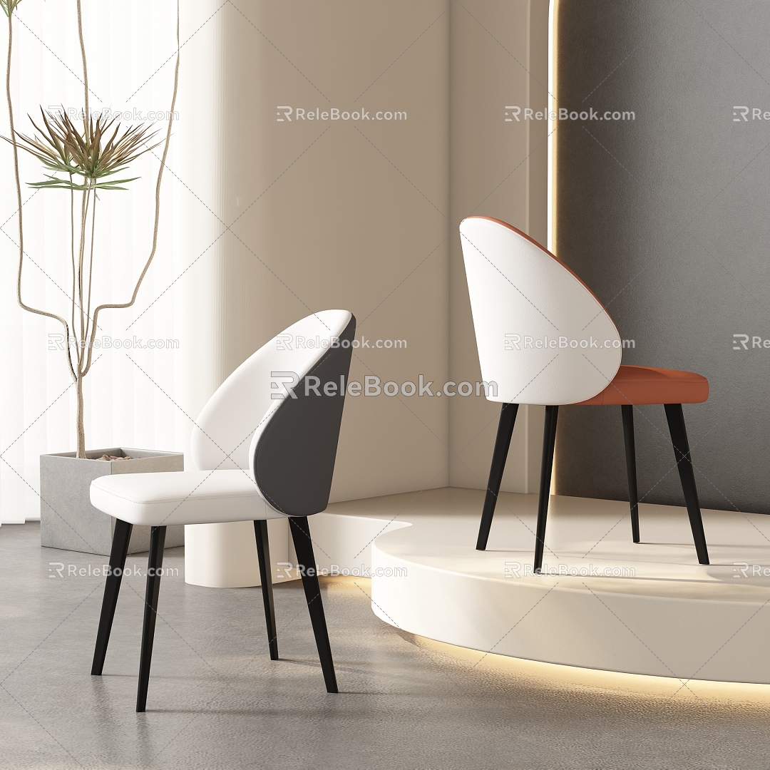 Dining chair combination 3d model