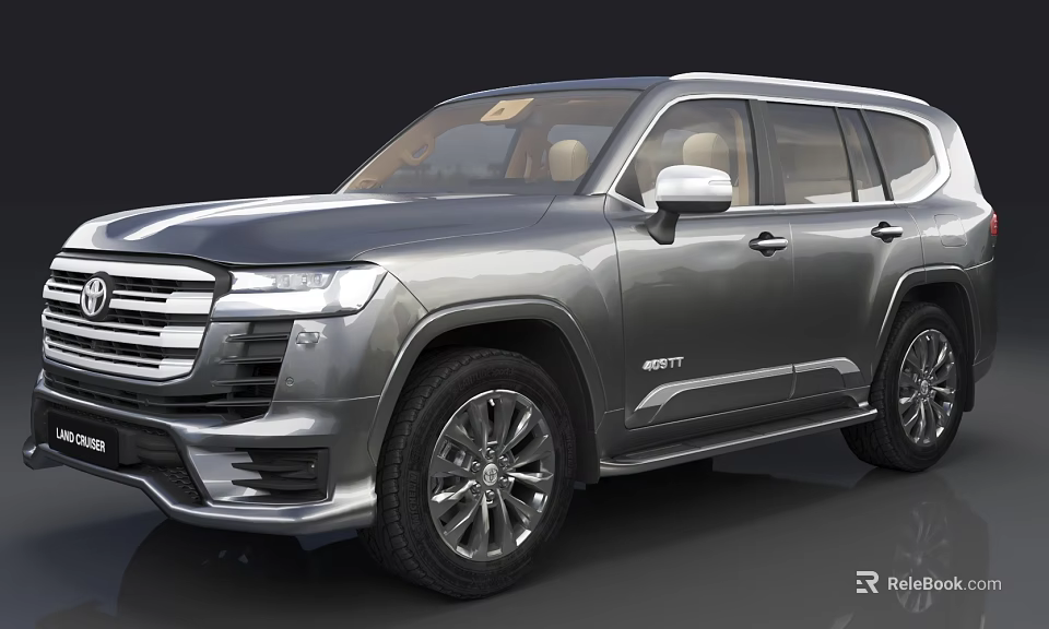 Silver Modern SUV With Large Grille Sleek Body Lines LED Headlights And Stylish 4WD Wheels 3d model 