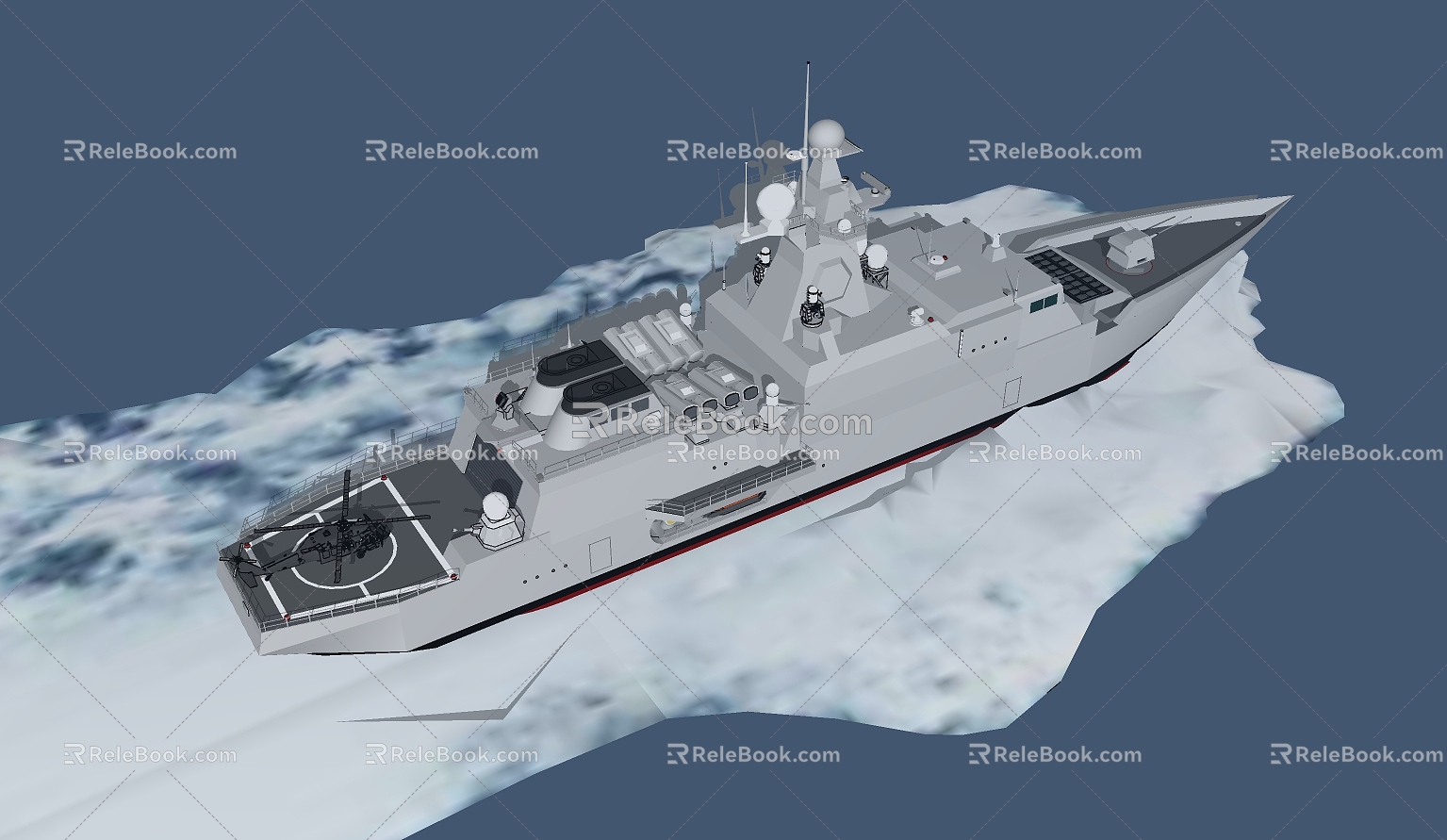 Modern Battleship Aircraft Carrier Battleship 3d model