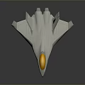 Futuristic Aerospace Spacecraft With Sleek Gray Design And Yellow Cockpit