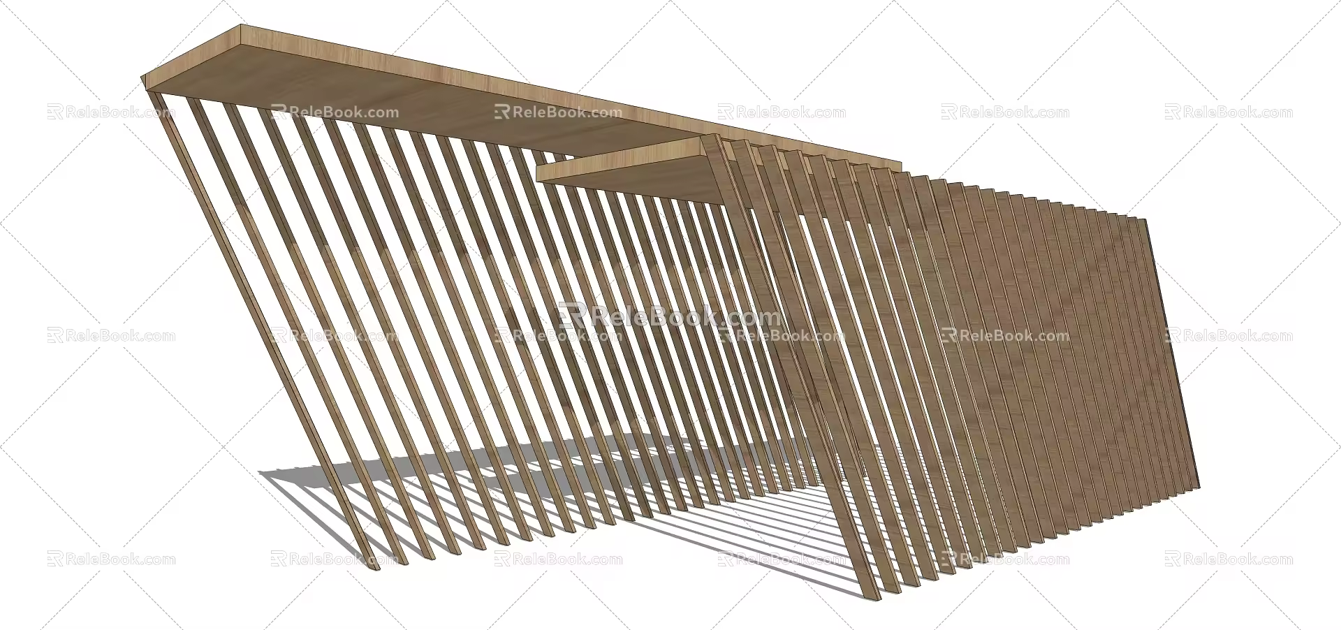 Modern gallery structure 3d model