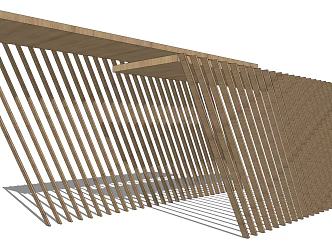 Modern gallery structure 3d model