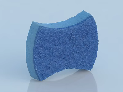 Effective Blue Cleaning Sponge Ideal for Daily Household Kitchen Dishes Cleaning Use 3d model