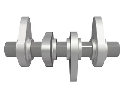 High Quality Automotive Engine Crankshaft Metal Part with Durable Design for Vehicle Engines 3d model