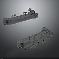 Military Weapon Naval Ship Model Design With Detailed Structure And Two Variants 3d model