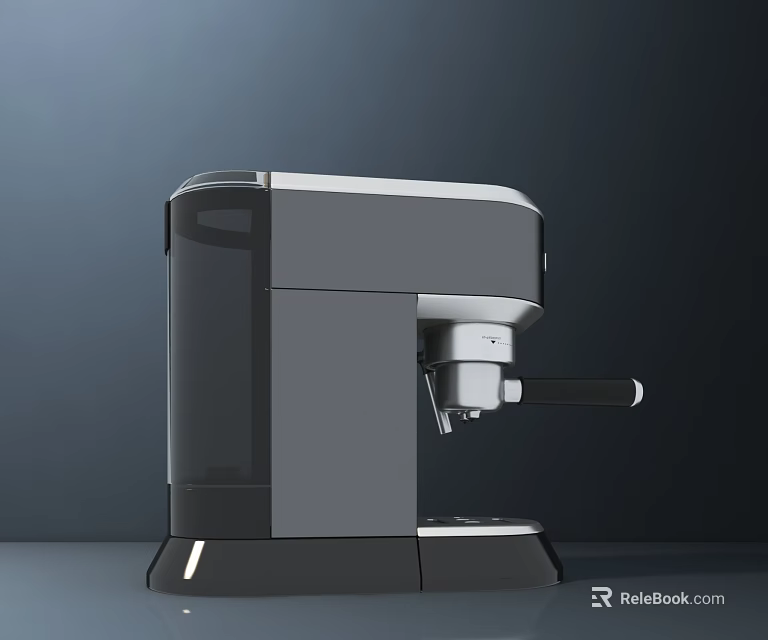 Sleek Modern Coffee Machine Kitchen Appliance With Black And White Contemporary Design 3d model 