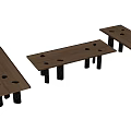 Italian Minimalist Solid Wood Dining Table Black Walnut Solid Wood Dining Table Designer Marble Dining Table Italian Walnut Solid Wood Dining Table Nordic Post-modern Dining Table 3d model