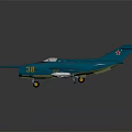 Blue Fighter Jet Model With Number 39 And Red Star Insignia On Dark Background