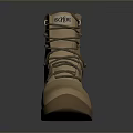 Brown High Top Boots With Air Logo Mesh Panels And Laces For Daily Wear