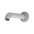 Sleek Modern Wall Mounted Stainless Steel Faucet With Long Spout And Single Handle Design