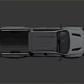 Silver Modern Pickup Truck With Crew Cab Black Wheels Red Accents Sporty Design