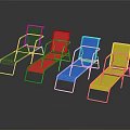 Modern Colored Lounge Chair With Metal Frame Mesh Design Green Red Blue Yellow Options