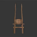 Classic Wooden Leisure Chair Design With High Backrest And Armrests Structure