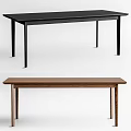 Modern Log Dining Table Long Dining Table Wooden Dining Table Solid Wood Dining Table 3d model