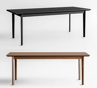 Modern Log Dining Table Long Dining Table Wooden Dining Table Solid Wood Dining Table 3d model