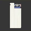 Children's Bunk Bed With Red Blue Mattress Black White Polka Dot Pillow Colorful Floor Mat