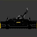 Black And Yellow Agricultural Tractor Attachment With Wheels Frame And Connection Arm