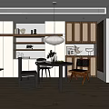 Qui Restaurant Dining Table and Chair Sideboard 3d model