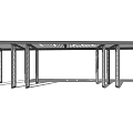 Outdoor Pergola Structure With Columns And Lattice Roof Design For Garden