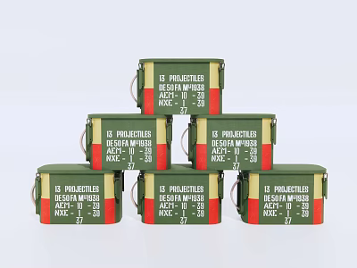 ammunition box bullet box 3d model