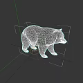 Realistic Brown Bear 3D Model in Standing Pose on Gray Background 3d model