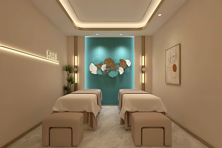 Modern SPA Beauty Room Beauty Nail Beauty Salon Beauty Bed 3d model