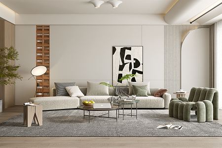 modern living room 3d model