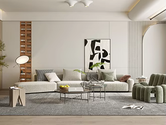 modern living room 3d model